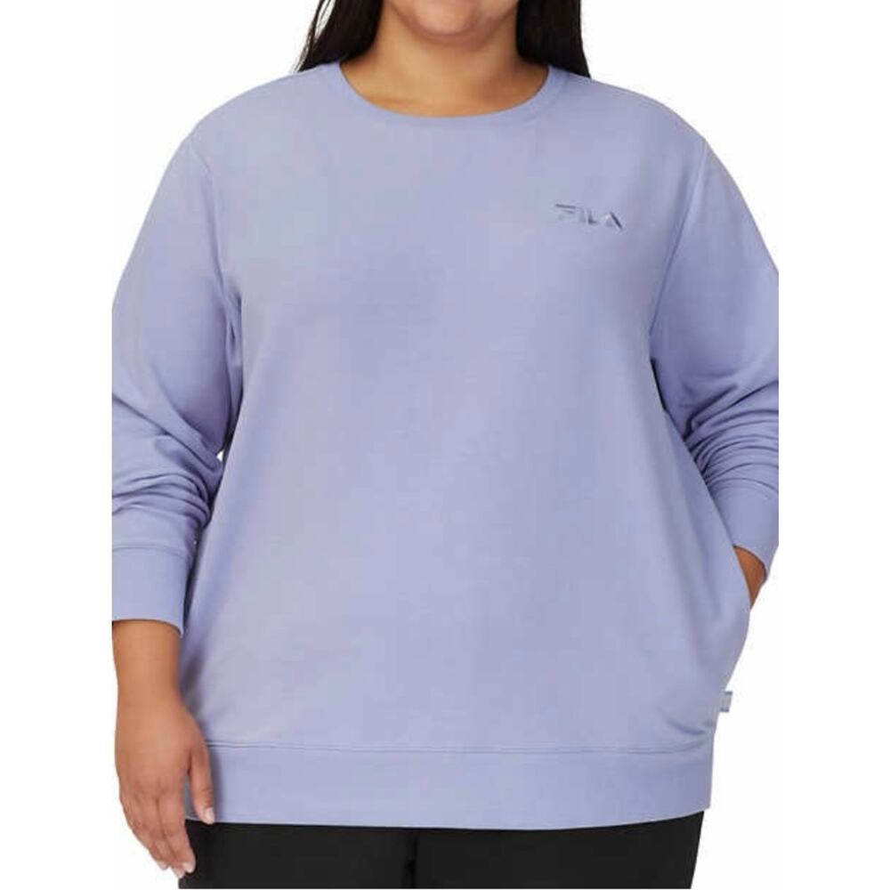FILA Women’s Purple Active French Terry Crewneck Sweatshirts Size XXL NWT - Picture 6 of 7